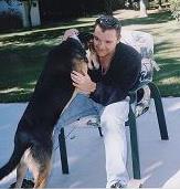 a photo of Mike Calabrese and his dog Pepper